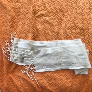White Burberry cashmere scarf